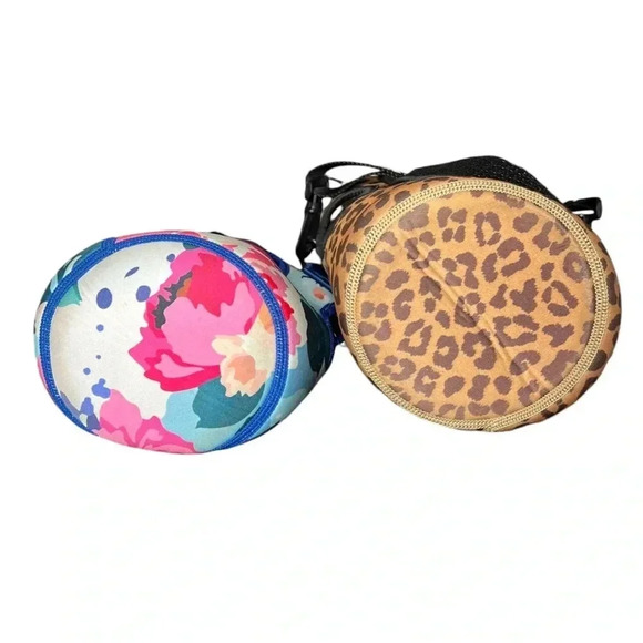 2 Hydro Jug Half Gallon Water Jug Bottle Carriers Floral Cheetah Strap Workout - Picture 5 of 6